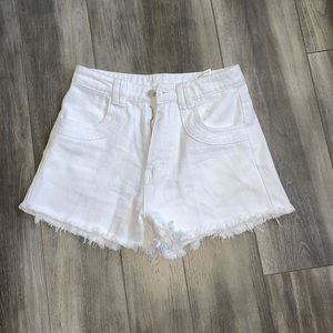 White Jean Shorts